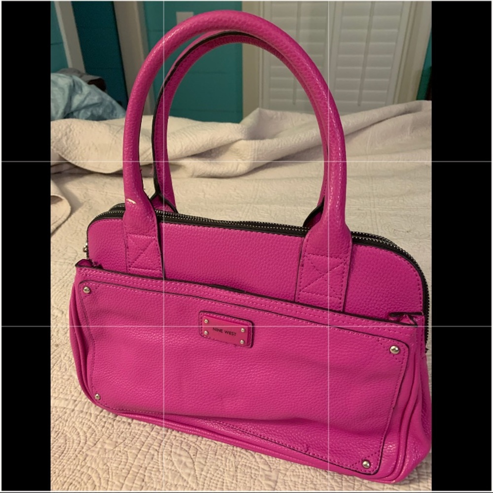 Nine West Hot Pink Handbag with Shoulder Strap